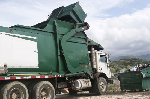 Large bed being prepared for disposal