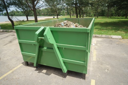 Metal bed frame being recycled